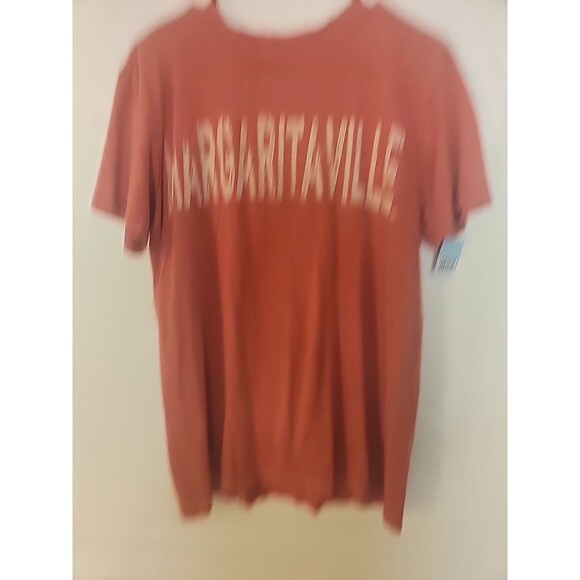 Margaritaville Shirt Mens Size Medium Peach Orange Color Graphic Shirt - Picture 3 of 8
